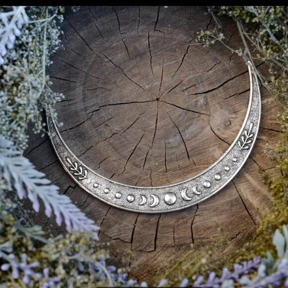 Crescent Moon Hair Fork Viking Goddess - Picture 4 of 6